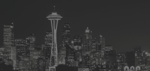 Seattle Skyline BW